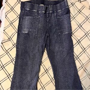 XCVI Blue Denim Textured Bootcut Pants  XL